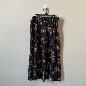 ZARA Floral Midi Skirt